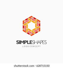 Modern simple shape, colorful, abstract vector logo or element design. Best for identity and logotypes.