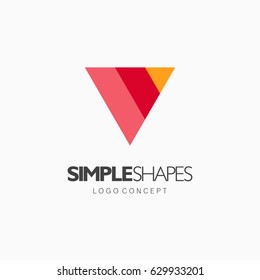 Modern simple shape, colorful, abstract vector logo or element design. Best for identity and logotypes.