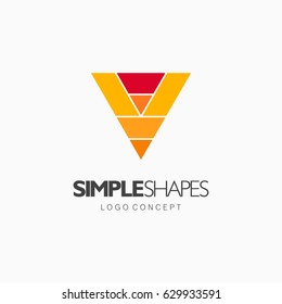 Modern simple shape, colorful, abstract vector logo or element design. Best for identity and logotypes.