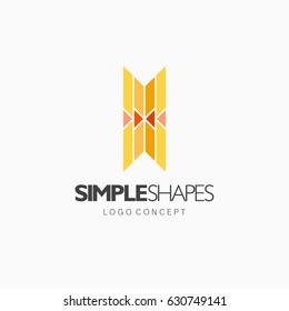 Modern simple shape, colorful, abstract vector logo or element design. Best for identity and logotypes.