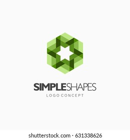 Modern simple shape, colorful, abstract vector logo or element design. Best for identity and logotypes.
