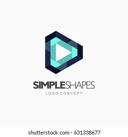 Modern simple shape, colorful, abstract vector logo or element design. Best for identity and logotypes.