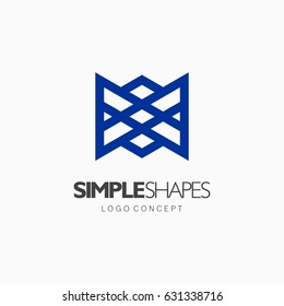 Modern simple shape, colorful, abstract vector logo or element design. Best for identity and logotypes.