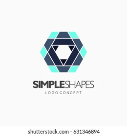 Modern simple shape, colorful, abstract vector logo or element design. Best for identity and logotypes.