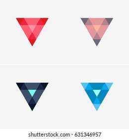 Modern simple shape, colorful, abstract vector logo or element design set. Best for identity and logotypes.