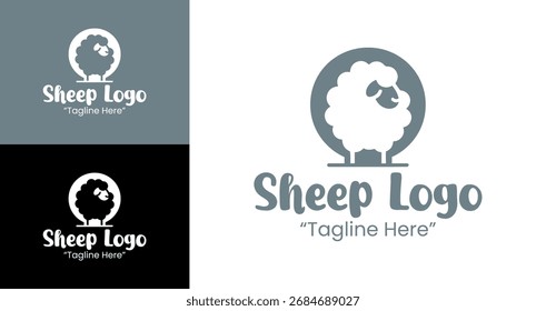 Modern Simple Sheep Logo with Rounded Edges for Clean Branding