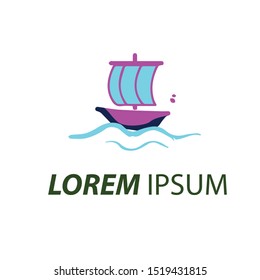modern simple Ship logo, ship logo icon illustration