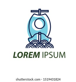 modern simple Ship logo, ship logo icon illustration