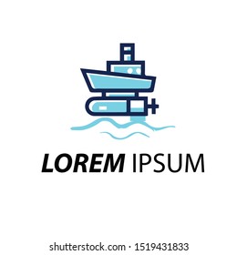 modern simple Ship logo, ship logo icon illustration