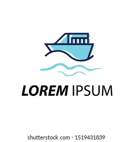 modern simple Ship logo, ship logo icon illustration