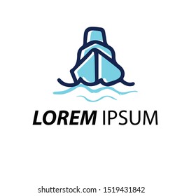 modern simple Ship logo, ship logo icon illustration