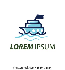 modern simple Ship logo, ship logo icon illustration