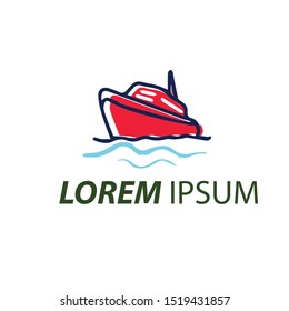 modern simple Ship logo, ship logo icon illustration