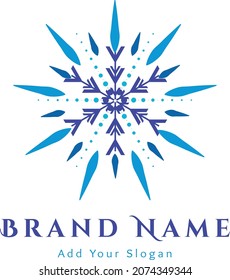 Diseño moderno y sencillo del logotipo de Snowflake