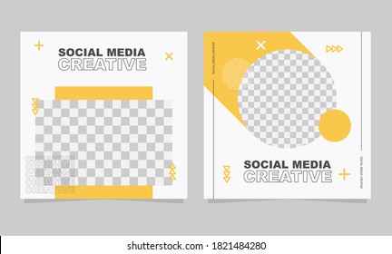 modern simple social media post design vector