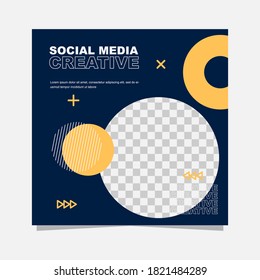 modern simple social media post design vector