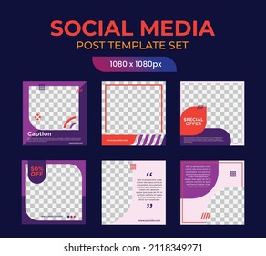Modern and simple social media post template with elegance color style