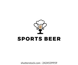 Modern Simple Sports Beer Logo Design Template