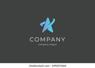 modern simple star logo template