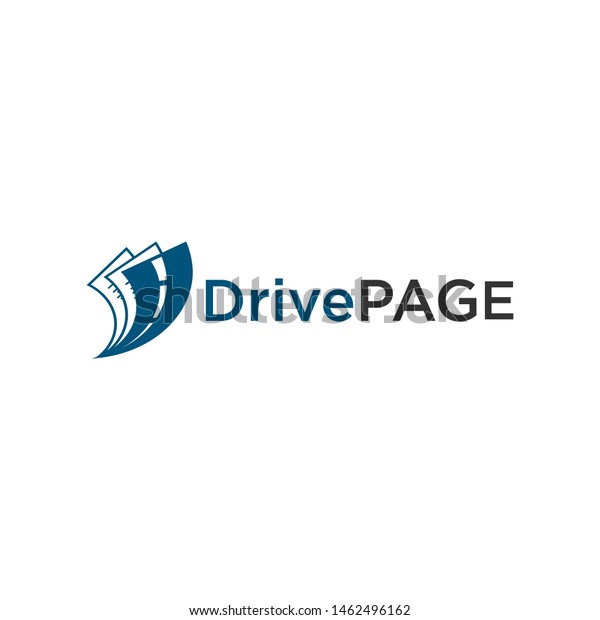 modern simple street and page logo\
design,drive page logo icon . road page icon\
vector