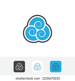 Modern and Simple Style cloud logo
