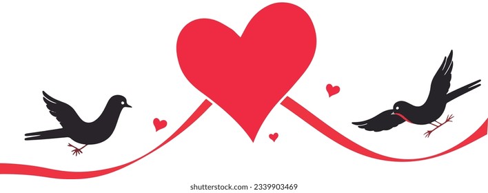 Modern simple style Valentine's Day men and women dating illustration