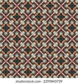 Modern simple symmetrical abstract background pattern vector. Retro background fabric. Vintage check color geometric texture for textile print, wrapping paper, gift card, wallpaper flat design.
