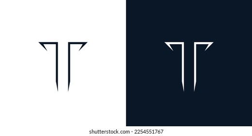 Diseño de logotipo T moderno y sencillo