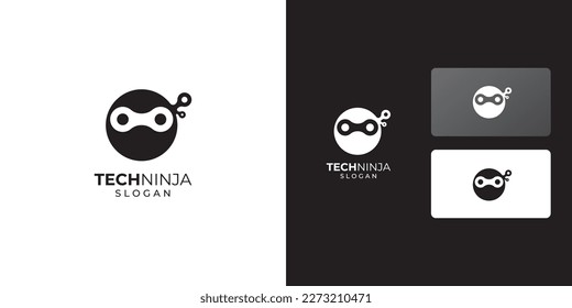 Modern and simple Tech Ninja logo