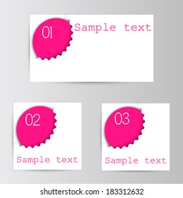 Modern simple template with pocket cards .Vector  illustration 