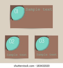 Modern simple template with pocket cards. Vector  illustration 