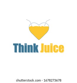 Modernes und einfaches Design des Saft-Logos