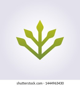 Modern Simple Tree Vector Illustration Design Clipart Symbol Logo Template.