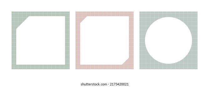 Modern, simple, trendy web and app frame design template illustration set.