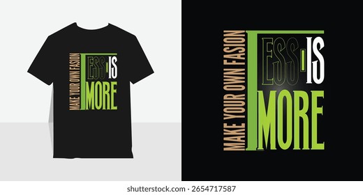 Modern simple t-shirt design on black color