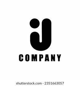 Modern and simple U and J letter logo. Suitable for businesses in various fields, especially in the fields of fashion and entertainment.