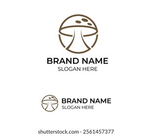 Modern simple unique and creative Mushroom Logo 