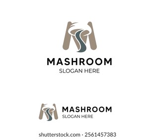 Modern simple unique and creative Mushroom Logo 