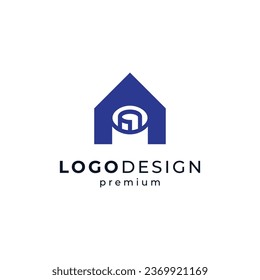 moderno, sencillo y único rollo de papel y vivienda para el diseño de logotipos para el hogar, la construcción o la propiedad inmobiliaria