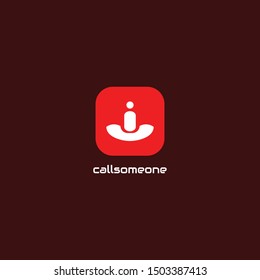 Modern, simple, unique logo about phone calls and people, designed with geometric shapes.
EPS10, Vector.