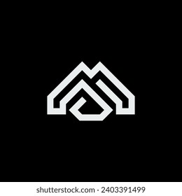 Logo de M house moderno, sencillo, único y elegante