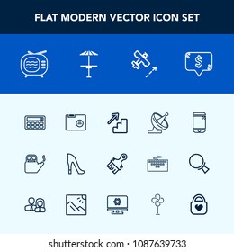 Modern, Simple Vector Icon Set With Button, Antenna, Phone, File, Style, Mobile, Touchscreen, Cell, Hot, Upstairs, Dish, Paper, Steam, Calculator, Downstairs, Kitchen, Fashion, Frame, Office, Tv Icons