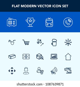 Modern, Simple Vector Icon Set With Drink, Aircraft, Business, Soccer, Alcohol, Leather, Building, Bar, Wireless, Material, Brick, Sport, Airplane, Shop, Football, Signal, Technology, Ring, Pub Icons