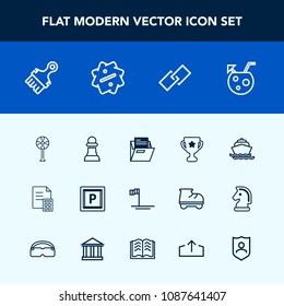 Modern, simple vector icon set with air, , strategy, fan, blank, banking, chessboard, glass, car, sea, transport, summer, financial, yacht, office, web, achievement, finance, juice, first, money icons