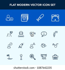 Modern, Simple Vector Icon Set With Clock, Alarm, Online, Night, Time, Chat, Street, Internet, Space, Nuclear, Bubble, Cosmonaut, Social, War, Road, Education, Business, Person, Hour, Wear, Hair Icons