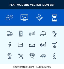 Modern, simple vector icon set with medical, download, personal, web, electricity, app, road, fashion, mobile, profile, cream, interior, growth, medicine, place, clock, head, online, cap, hat icons