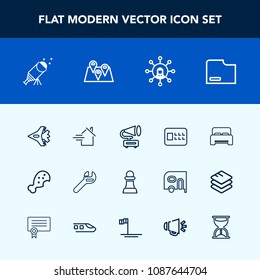 Modern, simple vector icon set with double, tool, house, star, gramophone, chess, snack, equipment, sign, safety, bedroom, security, airplane, chessboard, home, sky, food, retro, spanner, paper icons