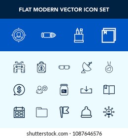 Modern, simple vector icon set with aluminum, online, concept, price, extreme, fashion, web, military, wheel, dirt, target, atv, technology, frame, bullet, quad, label, dish, business, equipment icons