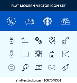 Modern, simple vector icon set with key, window, cable, frame, technology, paper, circle, mexico, roof, telephone, door, office, usb, money, cash, helm, human, plug, flight, aircraft, baja, old icons