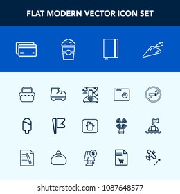 Modern, simple vector icon set with cigarette, sign, construction, summer, national, folder, old, debit, home, america, house, tobacco, nation, estate, notebook, file, picnic, cream, fun, call icons